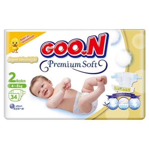Goon Bebek Bezi Premium Soft Mini 2 No 34 lü