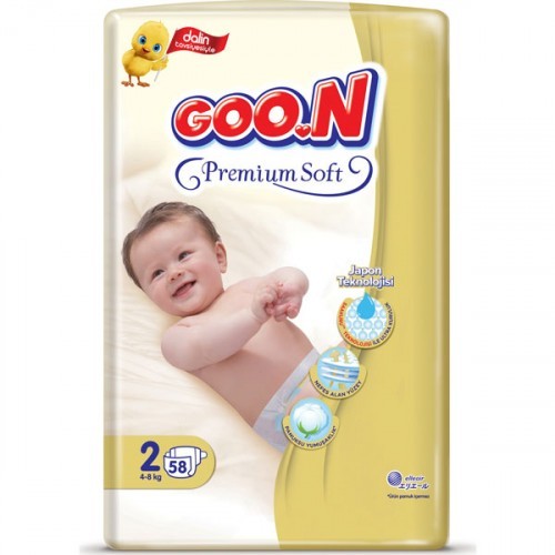 Goon Premium Soft Bebek Bezi 2 Beden Jumbo Paket 58 Adet