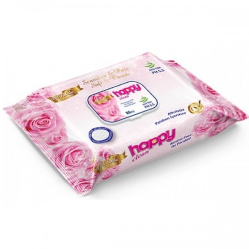 Happy Clean Gül Kokulu Islak Havlu 80 li