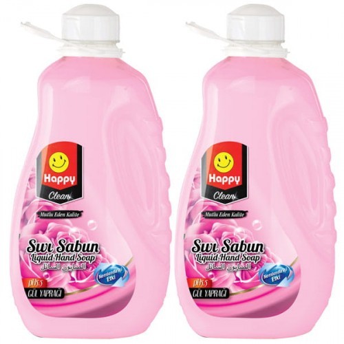 Happy Clean Sıvı Sabun Gül Yaprağı 2000 ml x 2 Adet