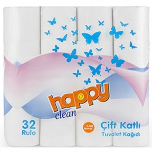 Happy Clean Çift Katlı Tuvalet Kağıdı 32 li