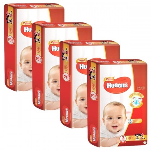 Huggies Bebek Bezi Jumbo Midi 3 Beden 50 li x 4 Adet