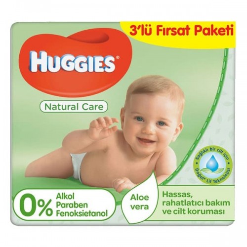 Huggies Islak Havlu Doğal Bakım 56 lı (3 lü Fırsat Paketi)