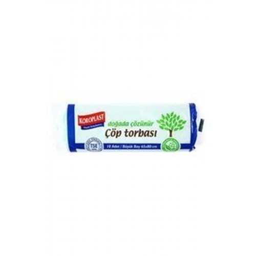 Koroplast Doğada Çözünür Büyük Boy Çöp Torbası 10 lu