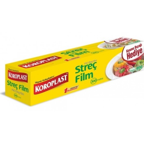 Koroplast Streç Film 300 mt (Kesme Bıçağı Hediyeli)