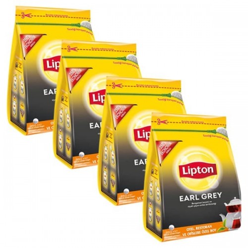 Lipton Demlik Poşet Çay Earl Grey 250 li 800 gr x 4 Adet