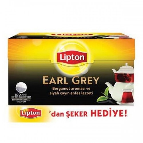 Lipton Demlik Poşet Çay Earl Grey 320 gr (Şeker Hediyeli)