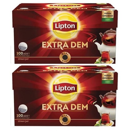 Lipton Demlik Poşet Çay Extra Dem 100 lü 320 gr x 2 Adet