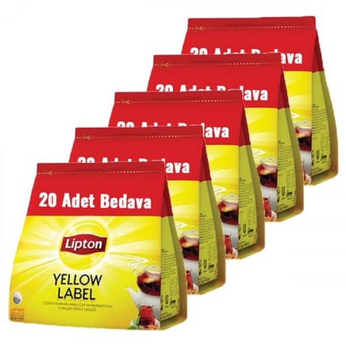 Lipton Demlik Poşet Çay Yellow Label 120 li x 5 Adet
