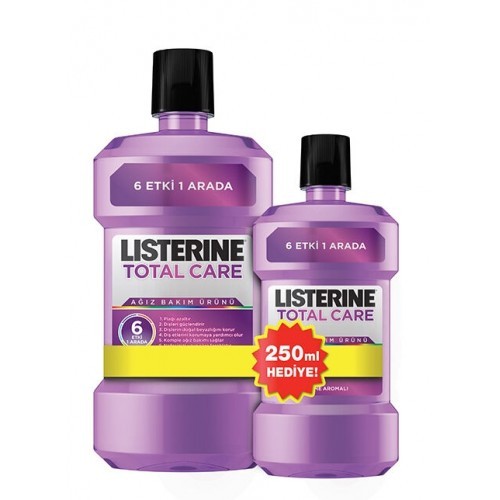 Listerine Total Care 6 Etkili Garga 500 ml + 250 ml (Hediyeli Set)