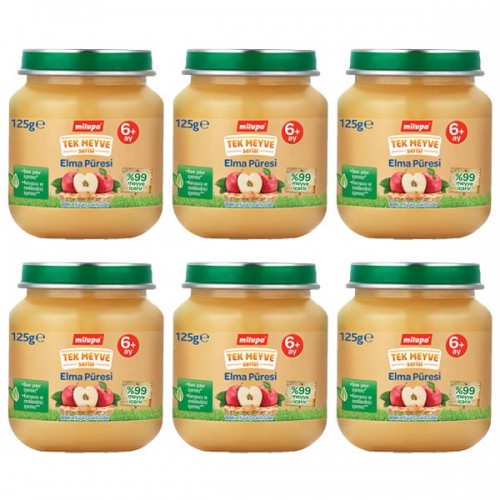 Milupa Tek Meyve Serisi Elma Puresi 125 gr x 6 Adet
