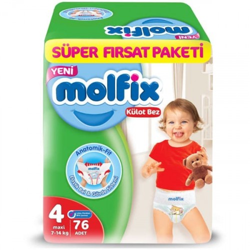 Molfix Pants Külot Bezi Süper Fırsat Paketi Maxi 4 Beden 76 lı