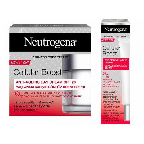 Neutrogena Cellular Boost Yaşlanma Karşıtı Gündüz + Göz Kremi 50 ml