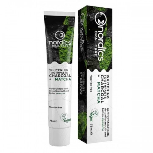 Nordics Florürsüz Aktif Karbon ve Matcha Beyazlatıcılı Diş Macunu 75 m