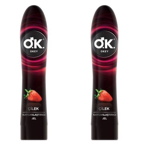 Okey Kayganlaştırıcı Jel Çilek Aromalı 100 ml x 2 Adet