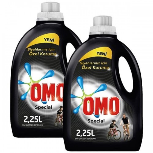 Omo Sıvı Çamaşır Deterjanı Siyah 2250 ml x 2 Adet