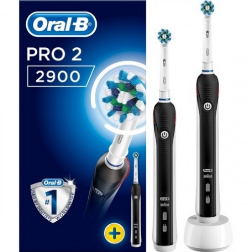 Oral-B Pro 2900 Şarj Edilebilir Diş Fırçası Siyah 2'li Avantaj Paketi