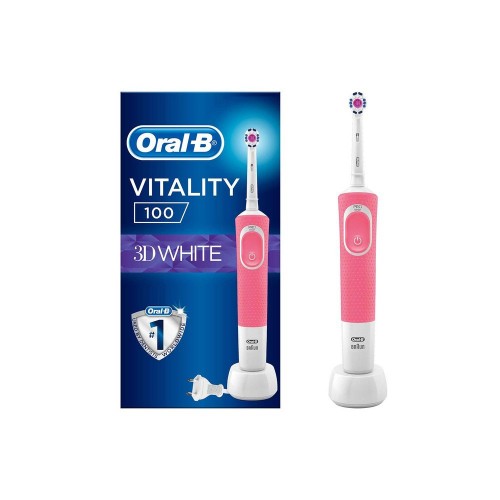 Oral-B Vitality D100 3D White Şarjlı Diş Fırçası Pembe