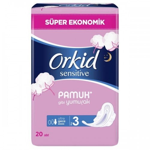 Orkid Sensitive Hijyenik Ped Ultra Gece 20 li