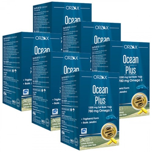 Ocean Plus 1200 mg Saf Balık Yağı 50 Kapsül x 6 Adet