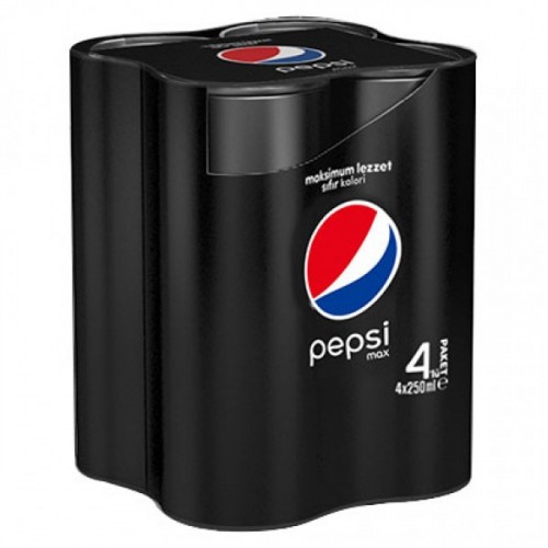 Pepsi Max Cola Kutu 4x250 ml