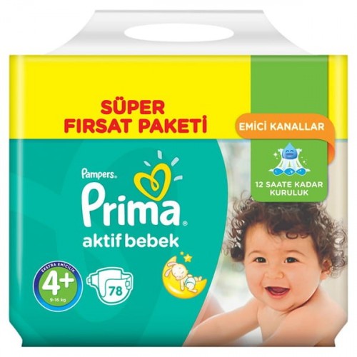 Prima Bebek Bezi Süper Fırsat Paketi Maxi Plus 4+ No 72 li