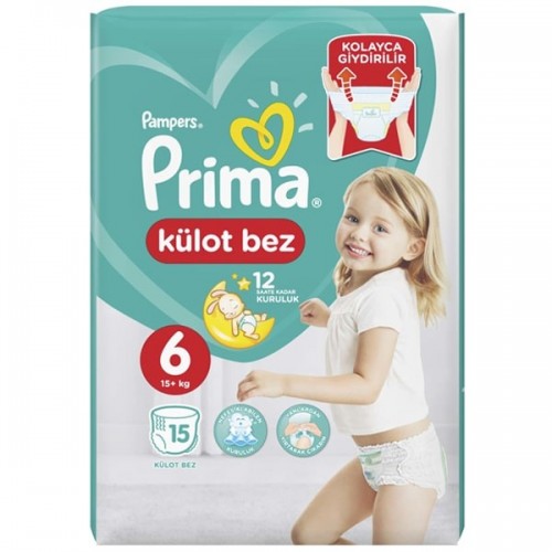 Prima Pants Külot Bebek Bezi Deneme Paketi 6 Beden 15 Adet