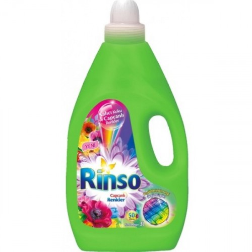 Rinso Canlı Renkler Sıvı Çamaşır Deterjanı 3000 ml