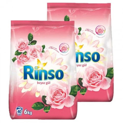 Rinso Toz Çamaşır Deterjanı Beyaz Gül 6 kg x 2 Adet