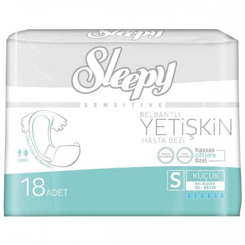 Sleepy Belbantlı Yetişkin Hasta Bezi Small 18 li