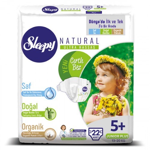 Sleepy Natural Bebek Bezi Junior Plus 5+ No 22 li