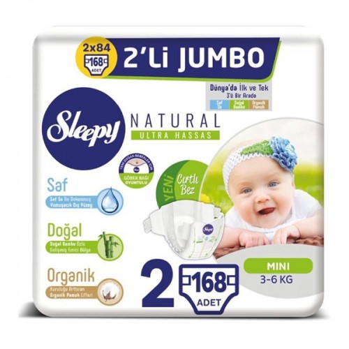 Sleepy Natural Bebek Bezi Mini 2 No 42 li x 4 Adet