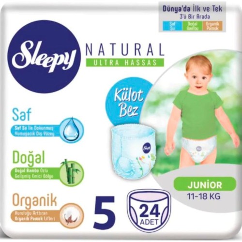 Sleepy Natural Külot Bez Junior 5 No 24 lü