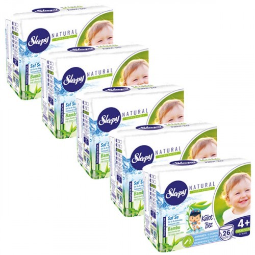 Sleepy Natural Külot Bez Maxi Plus 4+ No 26 lı x 5 Adet