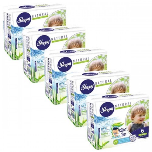 Sleepy Natural Külot Bez XLarge 6 No 20 li x 5 Adet