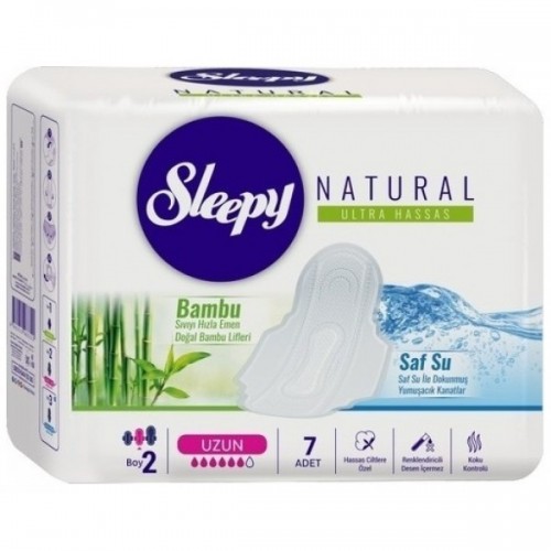 Sleepy Natural Ultra Hassas Hijyenik Ped Uzun (7 Adet)