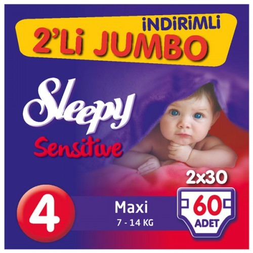 Sleepy Sensitive Bebek Bezi Maxi 4 No 60 lı