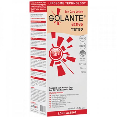 Solante Acnes Tinted Akne Önleyici Renkli Güneş Losyonu Spf 50+ 150 ml