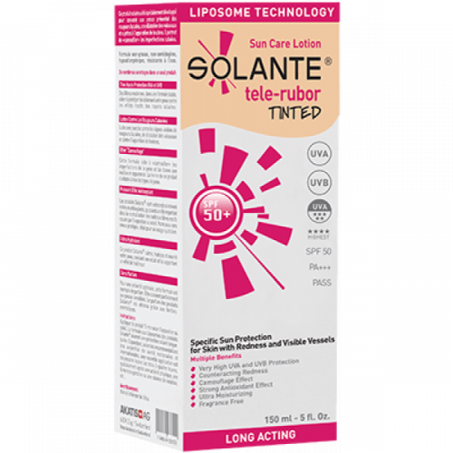 Solante Tele-Rubor Tinted Hassas Cilt Renkli Güneş Losyonu Spf50+150ml
