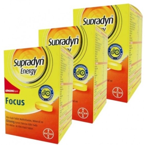 Supradyn Energy Focus 30 Tablet x 3 Adet