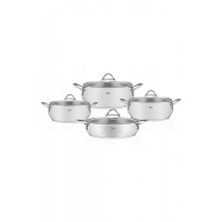 Taç 3453 Vitali 8 Parça Çelik Tencere Seti