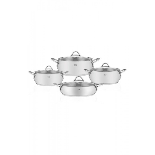 Taç 3453 Vitali 8 Parça Çelik Tencere Seti