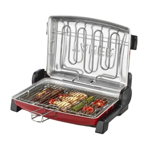 Taner TNRIZ-1705 Büyük Boy 36 cm 1200 W Çift Telli Izgara (Gri)