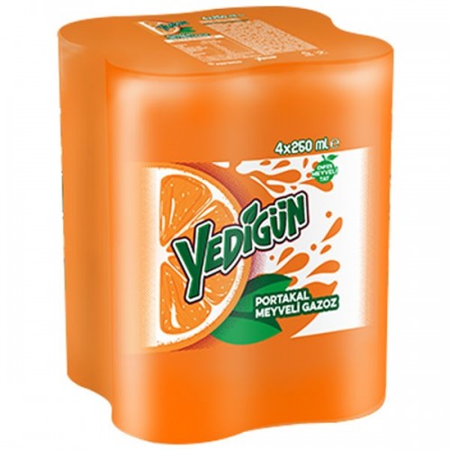 Yedigün Portakal Kutu 4x250 ml