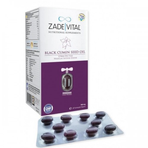 Zade Vital Çörek Otu Yağı 900 mg 60 Kapsül