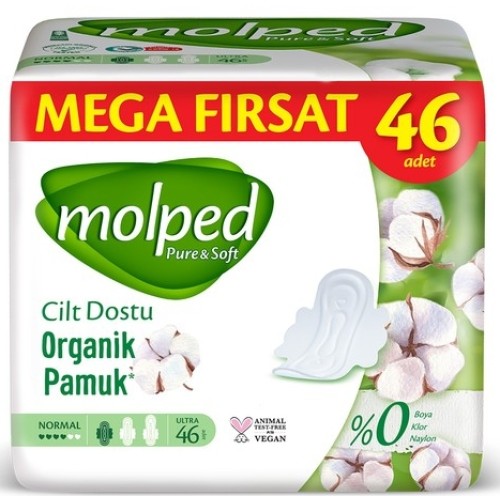 Molped Pure Soft Mega Hijyenik Ped Normal Ultra 46 lı