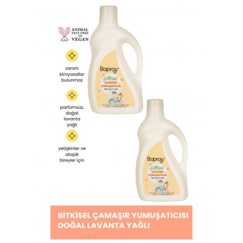 Baproy Lavanta Yağlı Bitkisel Çamaşır Yumuşatıcısı 1000 ml x 2 Adet