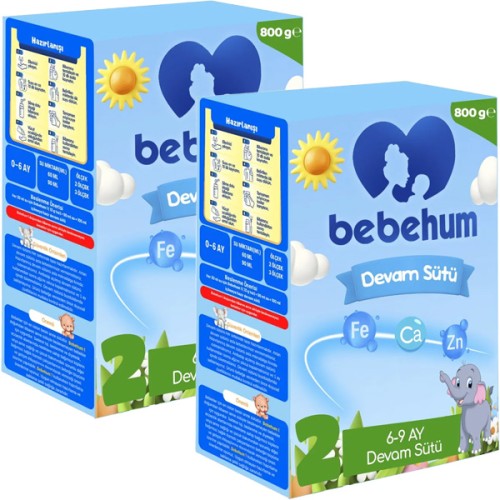 Bebehum 2 No Devam Sütü 6-9 Ay 800 gr x 2 Adet