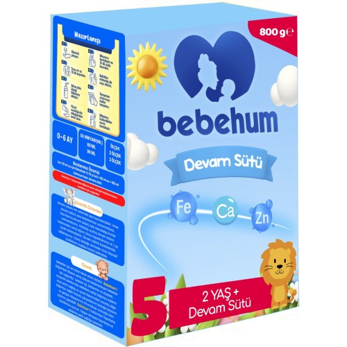 Bebehum 5 No Devam Sütü 800 gr 2 Yaş+