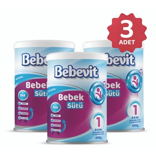 Bebevit 1 Bebek Devam Sütü 400 gr x 3 Adet